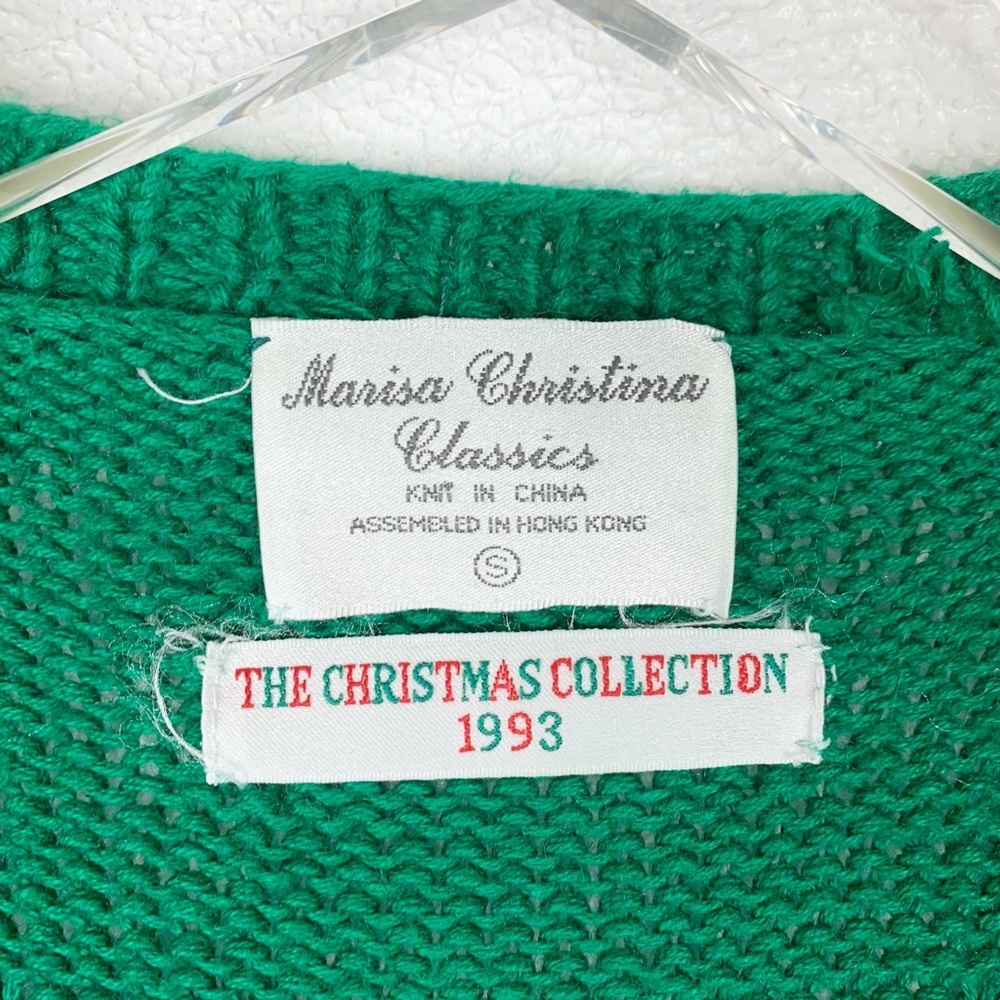 Vintage Marisa Christina 1993 Christmas Novelty Cardigan Sweater - Picture 8 of 12
